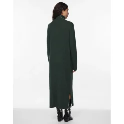 Robe midi en maille vert