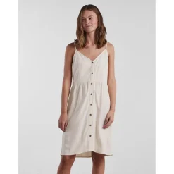 Robe midi gris en viscose Dina