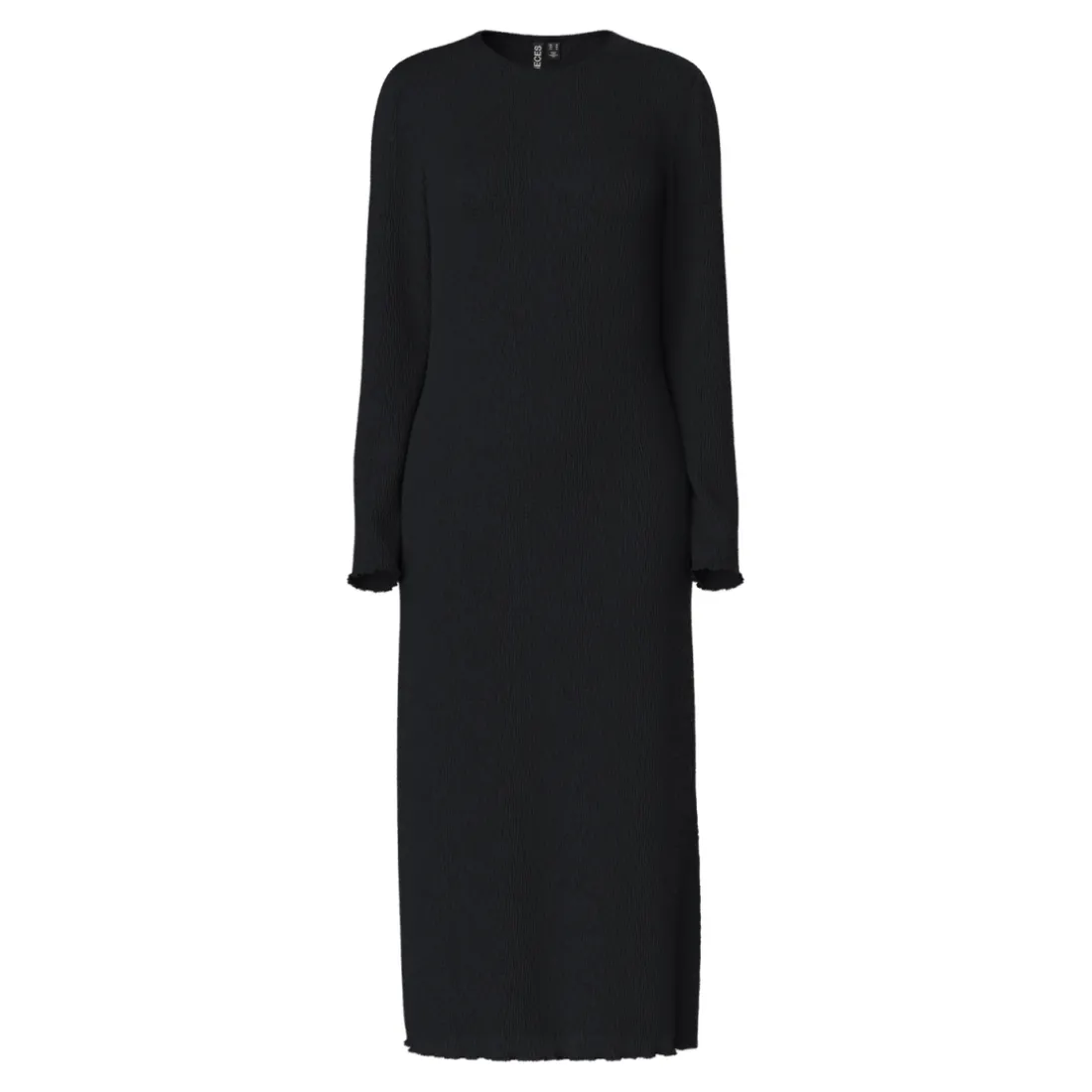 Robe midi manches longues Flora noir Ella