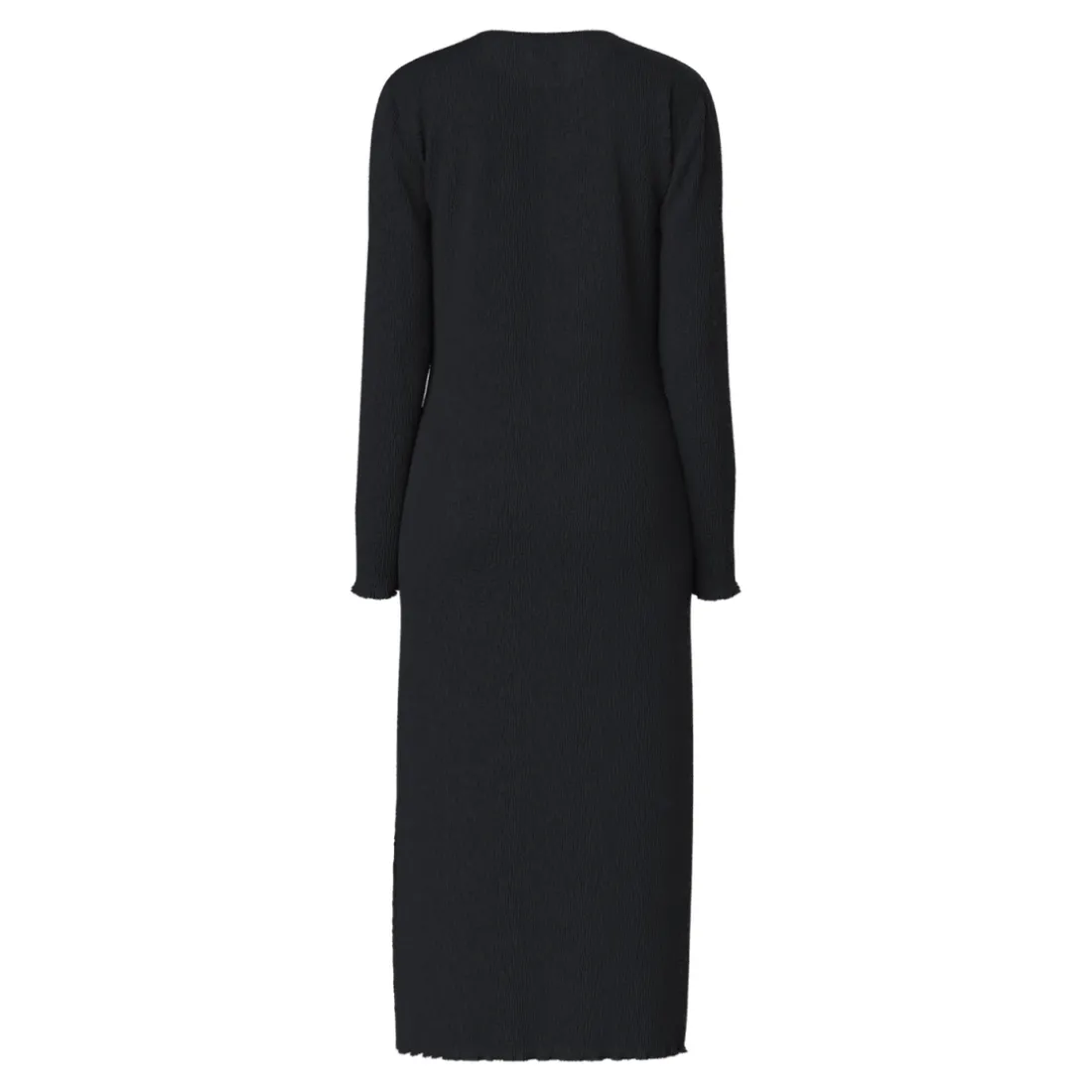 Robe midi manches longues Flora noir Ella