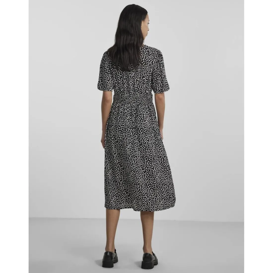 Robe midi Tala noir en viscose Cara