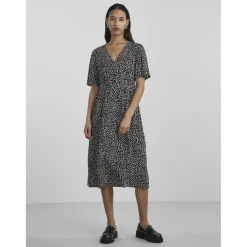 Robe midi Tala noir en viscose Cara