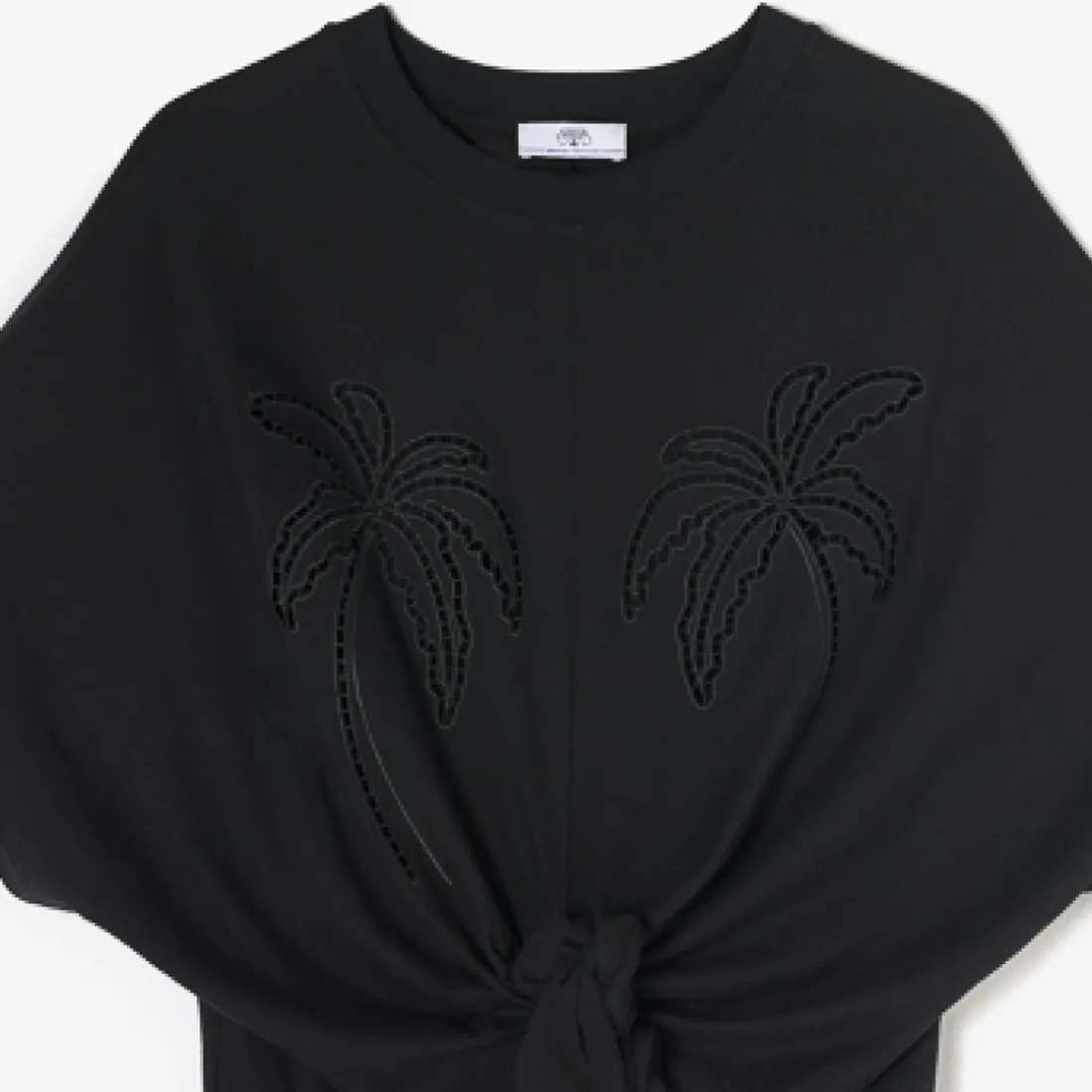 Robe mi-longue coupe droite MILKY noir en coton