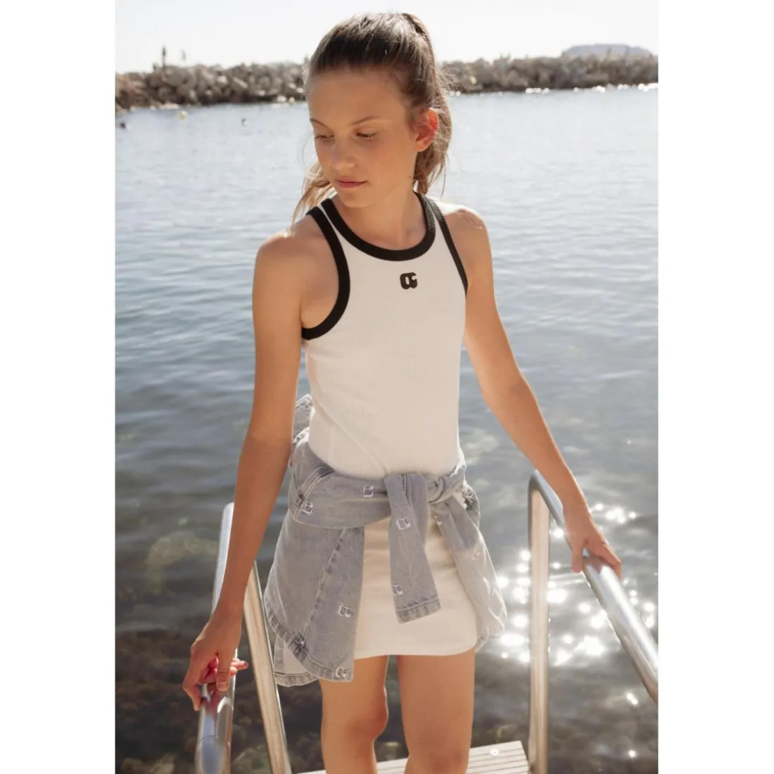 Robe moulante ATENIGI blanc Ida