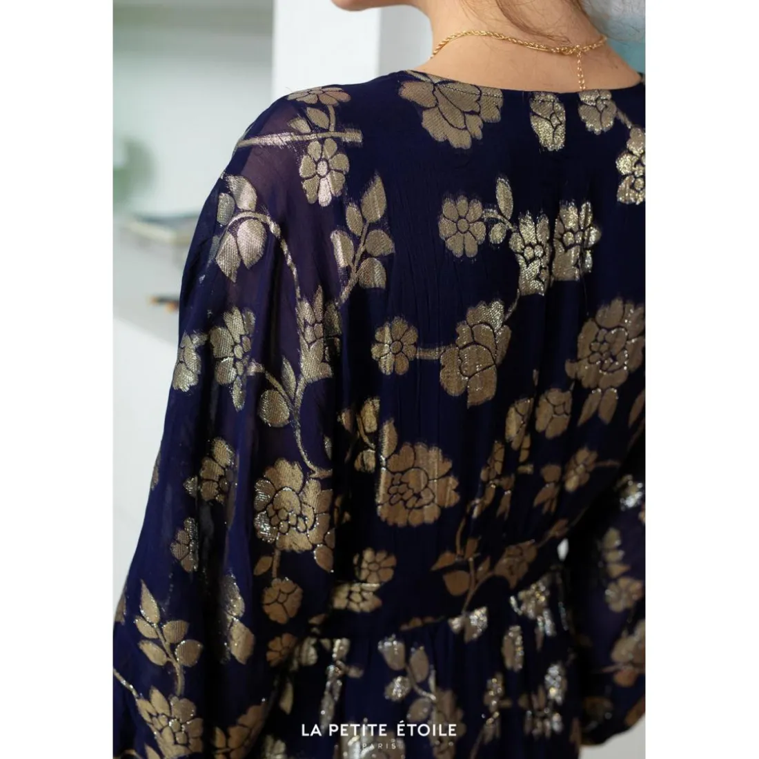 Robe NIDA bleu marine en viscose