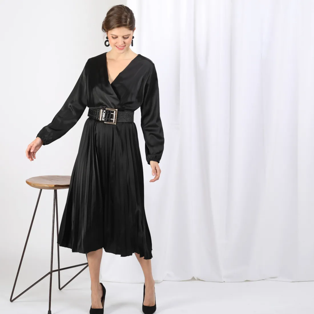 Robe plissée Gisèle