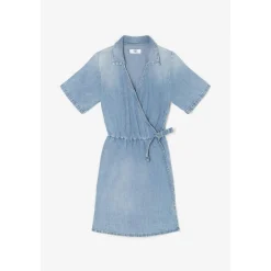 Robe portefeuille en jeans FLOE bleu Sloan