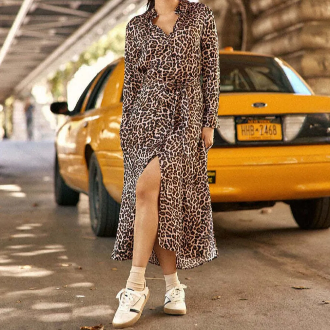 Robe RAMIA leopard en viscose