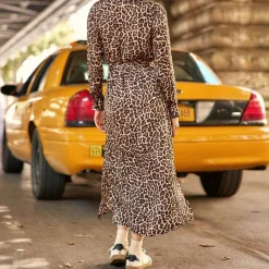 Robe RAMIA leopard en viscose