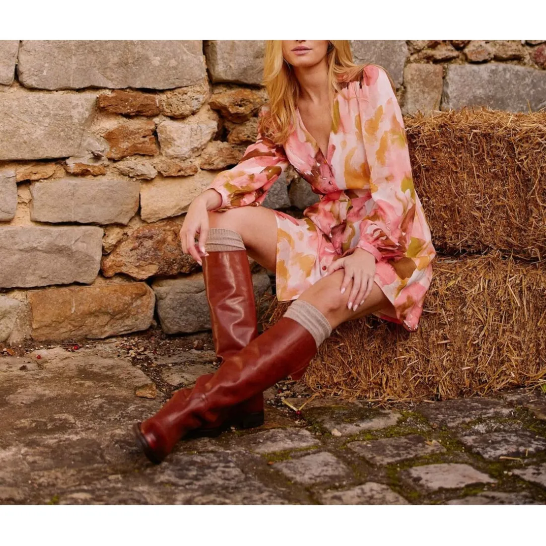 Robe RATIA romance en viscose rose