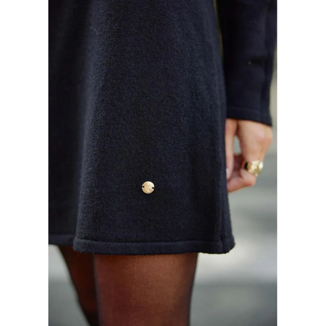 Robe SIRIA - Noire en viscose