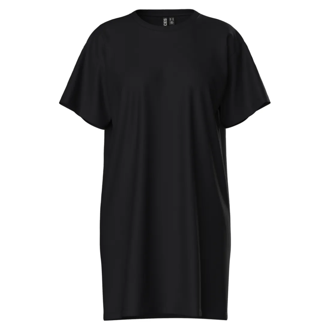 Robe tee shirt manches courtes en coton Cria noir Zoe