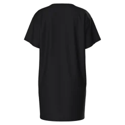 Robe tee shirt manches courtes en coton Cria noir Zoe