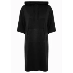 Robe uni en jersey noir