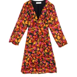 Robe YUANA - Feuillage multicolore