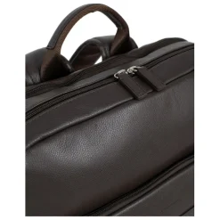 Sac à dos 15'' & tablette & A4 Cuir CONFORT Marron foncé