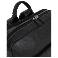 Sac à dos 15'' & tablette & A4 Cuir CONFORT Noir