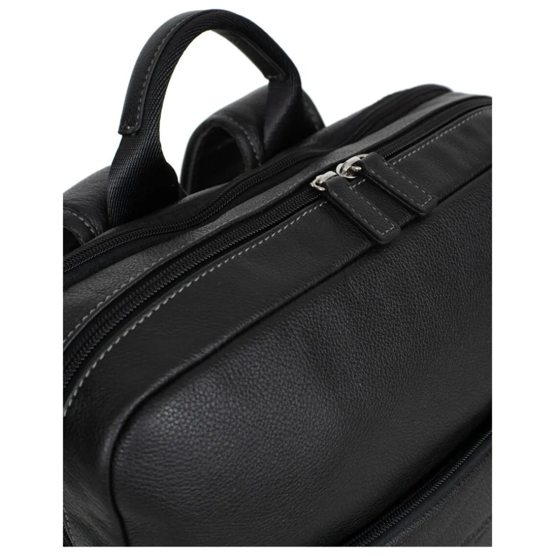 Sac à dos 15'' & tablette & A4 Cuir CONFORT Noir