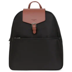 Sac à dos - Tablette & A4 - Noir/Marron - Pop en nylon