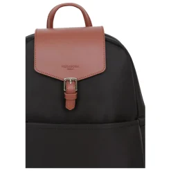 Sac à dos - Tablette & A4 - Noir/Marron - Pop en nylon