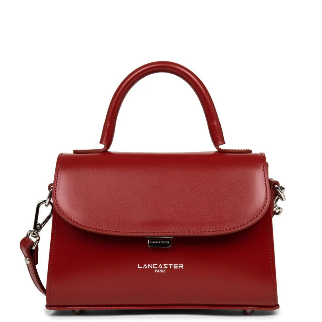 Sac à main A rabat avec fermoir S Suave Even en cuir rouge carmin