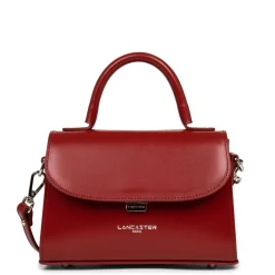 Sac à main A rabat avec fermoir S Suave Even bordeaux en cuir
