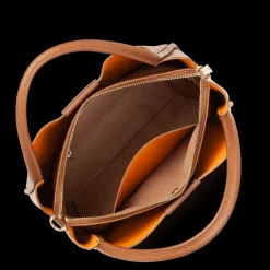 Sac à main Aimantée M Ida Double marron en cuir
