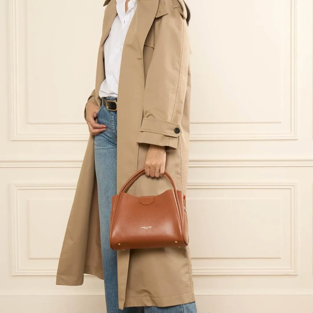 Sac à main Aimantée M Ida Double marron