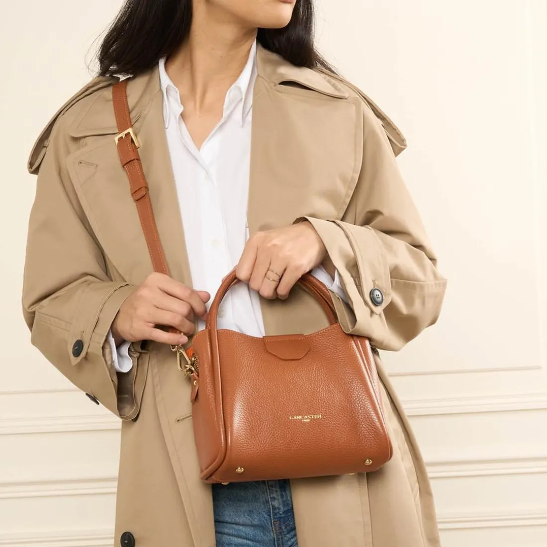 Sac à main Aimantée M Ida Double marron