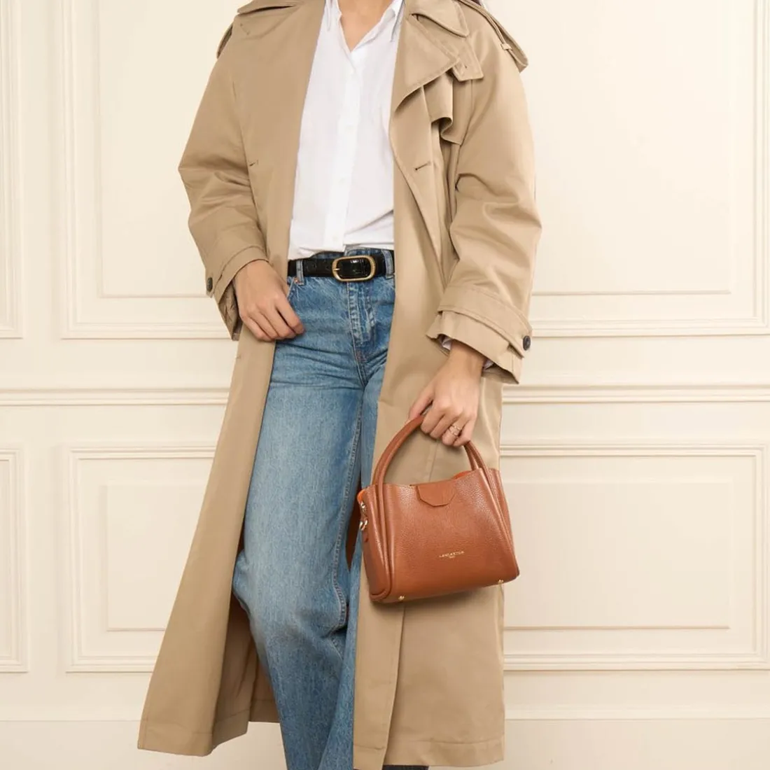 Sac à main Aimantée M Ida Double marron
