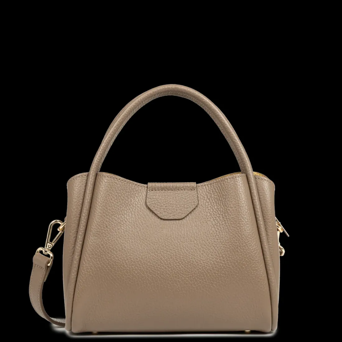 Sac à main Aimantée S Ida Double marron en cuir