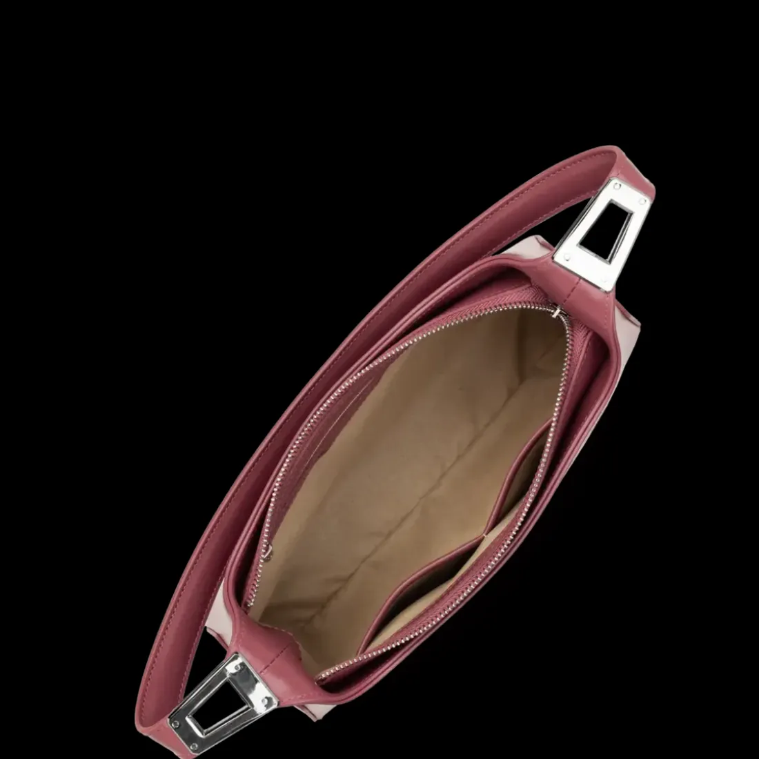 Sac à main bois de rose en cuir