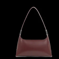 Sac à main bordeaux en cuir
