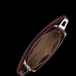 Sac à main bordeaux en cuir
