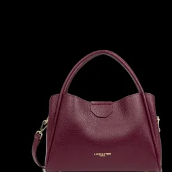 Sac à main bordeaux en cuir