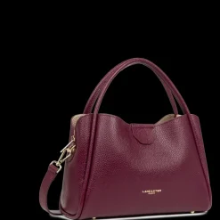 Sac à main bordeaux en cuir
