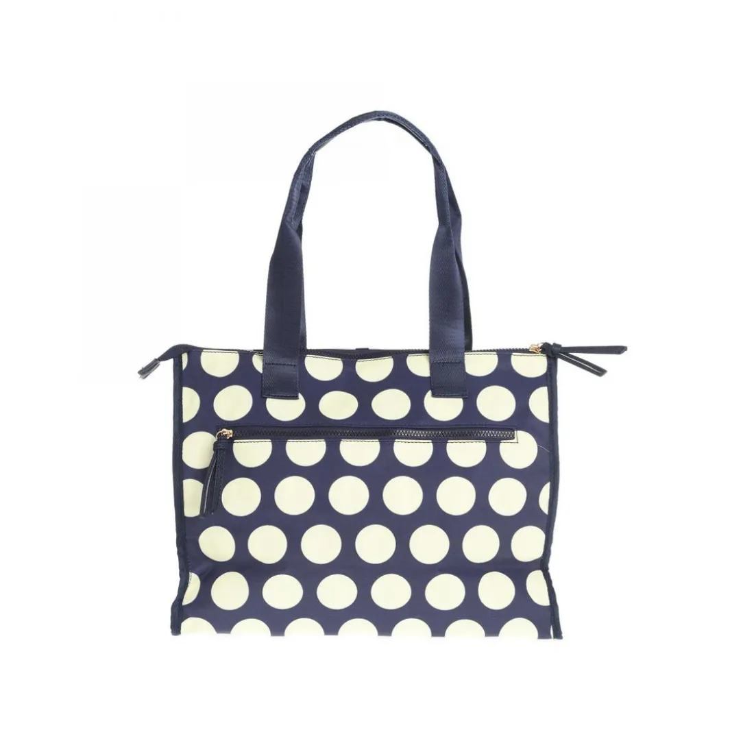 Sac à main carré à pois avec anses femme - Bleu