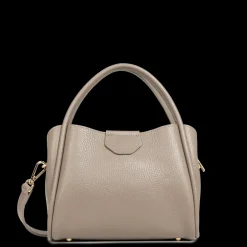 Sac à main S Ida Double en cuir marron