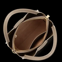 Sac à main S Ida Double en cuir marron