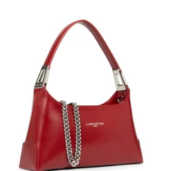 Sac à main Zippé S Suave Ace bordeaux en cuir