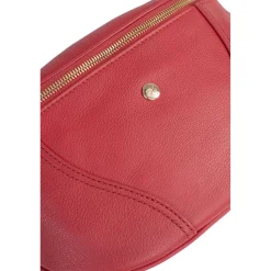 Sac banane ANDREA Rouge foncé en cuir Lara