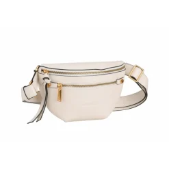 Sac banane en cuir craie