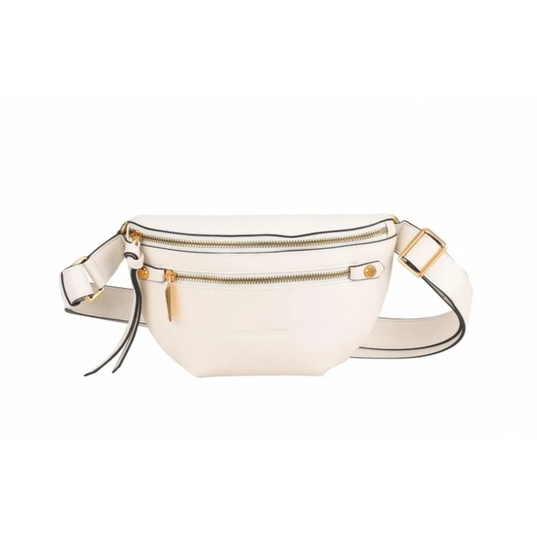 Sac banane en cuir craie