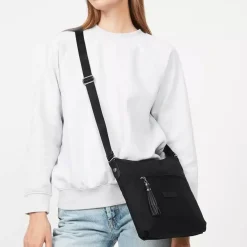 Sac besace collection Basic en tissu noir