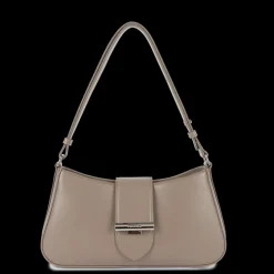 Sac besace Zippé M Paris Ily beige en cuir