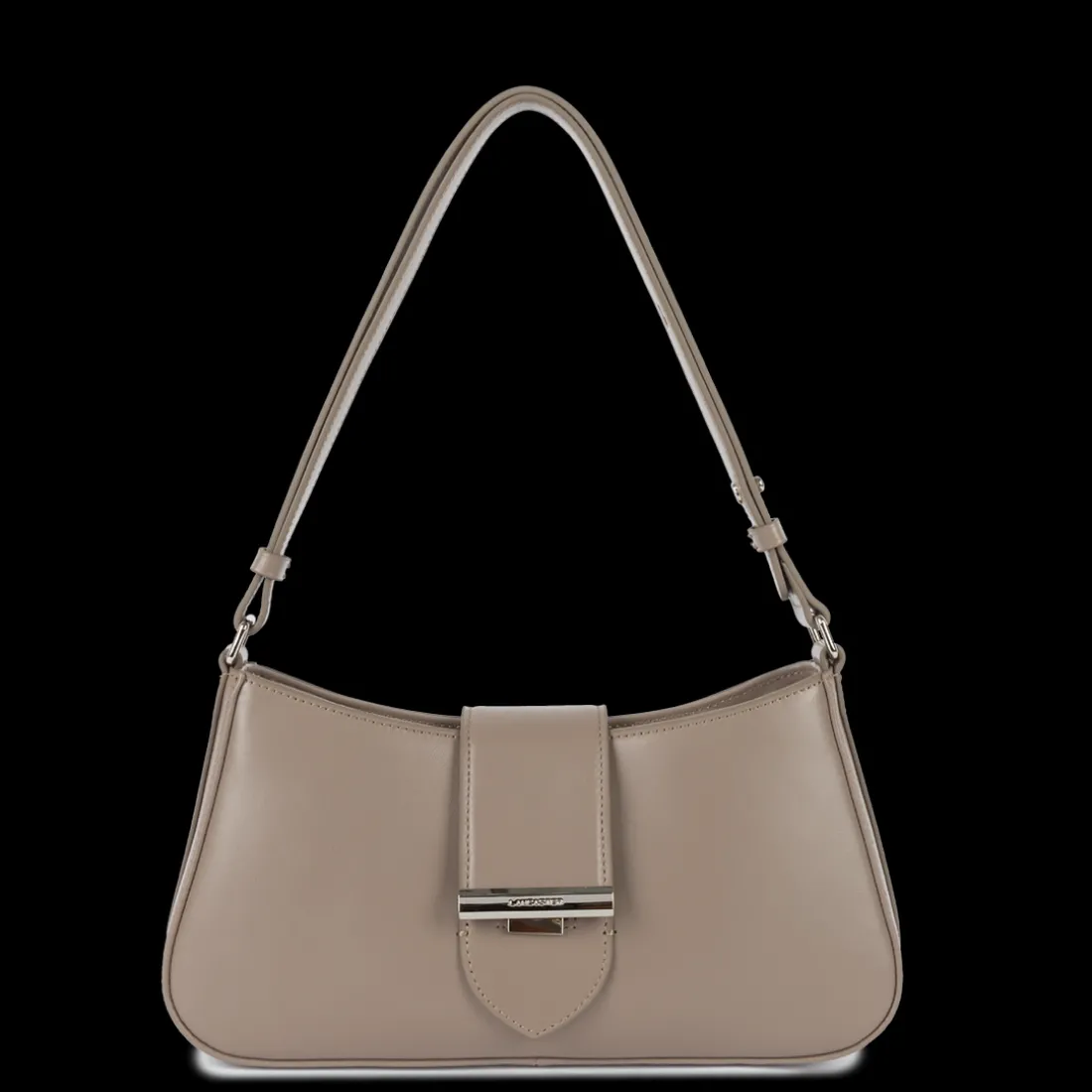 Sac besace Zippé M Paris Ily beige en cuir