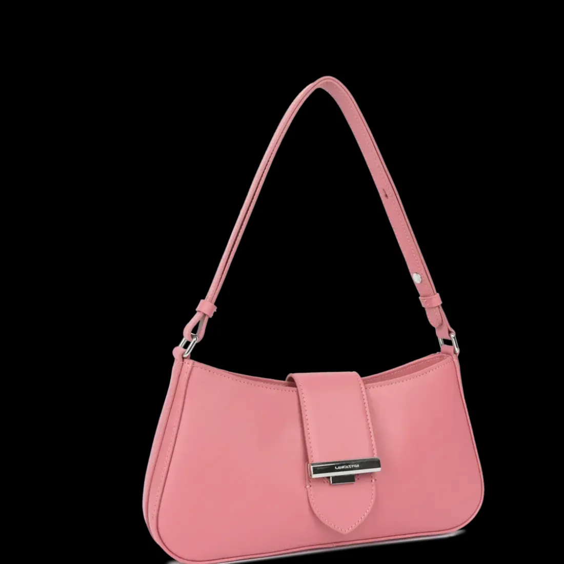 Sac besace Zippé M Paris Ily rose en cuir