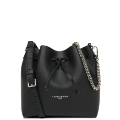 Sac Bourse à Lacets Coulissants Noir Taille S PUR & ELEMENT CITY - Lancaster en cuir