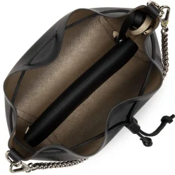 Sac Bourse à Lacets Coulissants Noir Taille S PUR & ELEMENT CITY - Lancaster en cuir