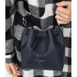 Sac Bourse à Lacets Coulissants Noir Taille S PUR & ELEMENT CITY - Lancaster en cuir